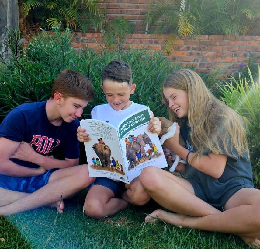 Kids reading Sarah Savory book