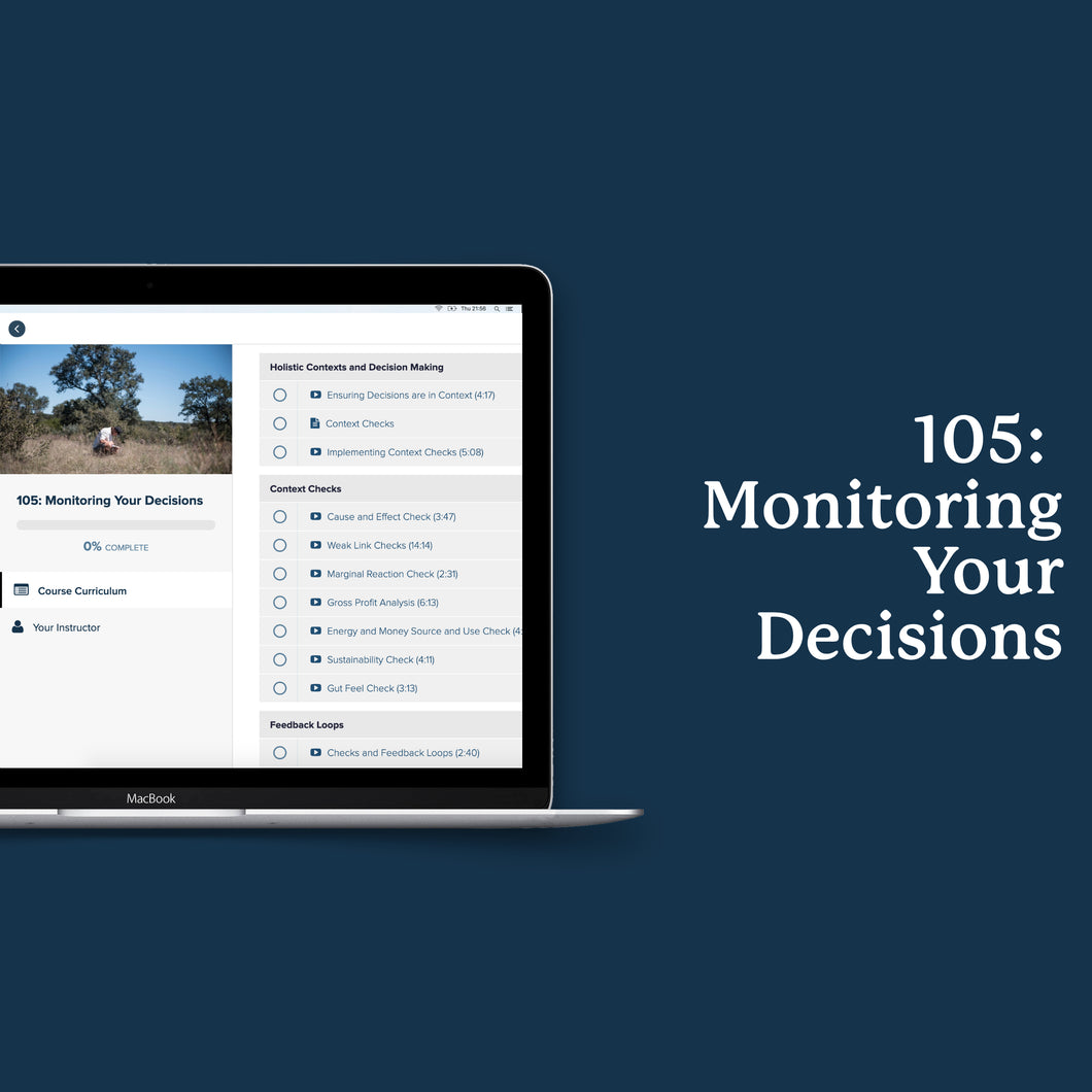 105: Monitoring Your Decisions