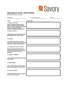 Basic Ecological Monitoring Forms (Spanish Version)