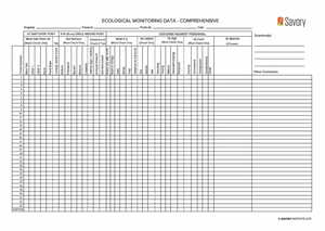 Umfassende ökologische Monitoring-Formulare (englische Version)